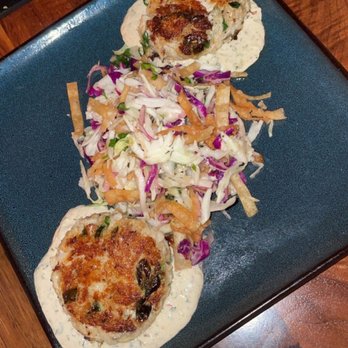 Tommy Bahama - App: Coconut Crusted Crab Cakes - Seafood Near Me - Naples, Florida Tommy Bahama - App: Coconut Crusted Crab Cakes - Seafood Near Me - Naples, Florida