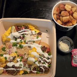 Barbacoa Breakfast Tacos with Seasoned Potatoes