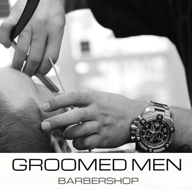 Groomed Men Barbershop Logo