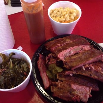 Moe's Original Bar B Que - Ribs + large greens & mac n cheese shared between 3 adults & still had half the ribs left! - Barbeque Near Me - Foley, Alabama Moe's Original Bar B Que - Ribs + large greens & mac n cheese shared between 3 adults & still had half the ribs left! - Barbeque Near Me - Foley, Alabama