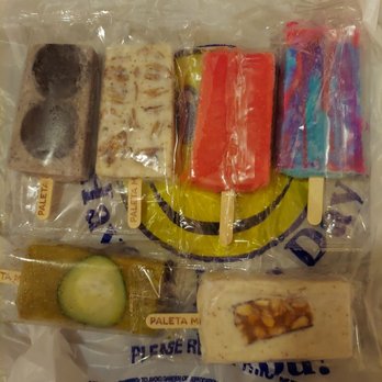 Paleta Mia - Bubble gum, cucumber, butter pecan,watermelon, snickers and oreo cookie. - Ice Cream & Frozen Yogurt Near Me - Fort Worth, Texas Paleta Mia - Bubble gum, cucumber, butter pecan,watermelon, snickers and oreo cookie. - Ice Cream & Frozen Yogurt Near Me - Fort Worth, Texas