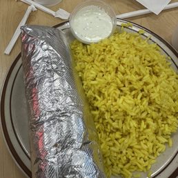 Gyro Sandwich with rice