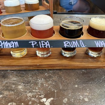 Grand Canyon Brewing + Distillery - Beer flight! - American Near Me - Williams, Arizona Grand Canyon Brewing + Distillery - Beer flight! - American Near Me - Williams, Arizona