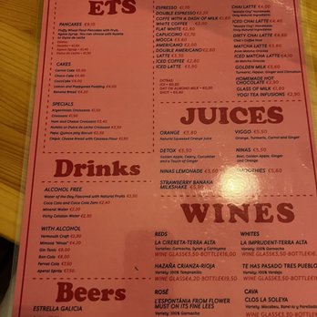 Nina’s Coffee & Tea - menu - Breakfast & Brunch Near Me