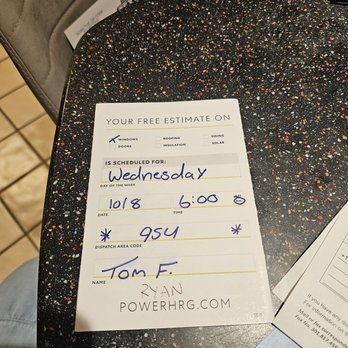 Power Home Remodeling - Time Ryan from the company arrived., And he's selling his windows at $2500.00 a window. Highway Robbery! - Windows Installation Near Me - Riverview, Florida