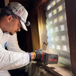 Rat Issues - Installing metal mesh inside of the crawlspace to block rodent entry.