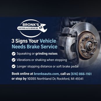Bronks Certified Auto Repair - Brakes - Auto Repair Near Me - Rockford, Michigan Bronks Certified Auto Repair - Brakes - Auto Repair Near Me - Rockford, Michigan