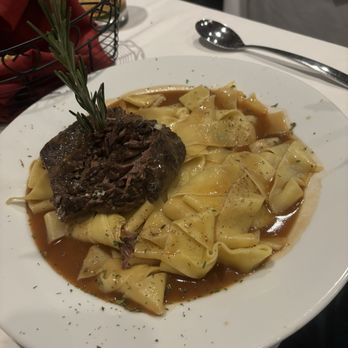 Flames Restaurant - Braised short rib with pasta - Italian Near Me - Monroe, Connecticut Flames Restaurant - Braised short rib with pasta - Italian Near Me - Monroe, Connecticut