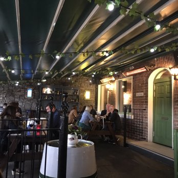 The Curragower - Outdoor patio seating with lights - Seafood Near Me - Limerick, LK