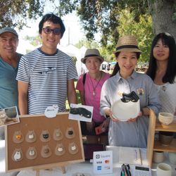 Community Recreation Center - Art & Wine cat themed - ceramic artist booth