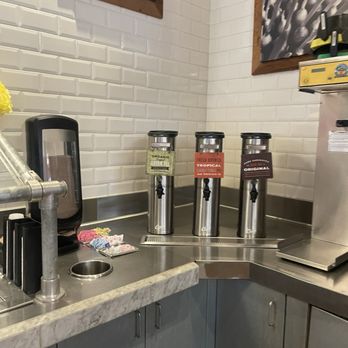 Sharky's Woodfired Mexican Grill - Ice tea station - Mexican Near Me - Valencia, California Sharky's Woodfired Mexican Grill - Ice tea station - Mexican Near Me - Valencia, California