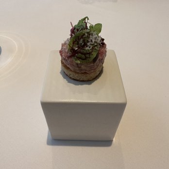 Jungsik - Yukhwe - Wagyu beef tartare served on top of brioche with truffle and calamansi dressed salad with Parmesan on top - IG @bougiefoodieboi - Korean Near Me - New York, New York Jungsik - Yukhwe - Wagyu beef tartare served on top of brioche with truffle and calamansi dressed salad with Parmesan on top - IG @bougiefoodieboi - Korean Near Me - New York, New York