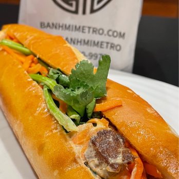 Banh Mi Metro - a sub sandwich on a plate - Sandwiches Near Me - Toronto, Ontario Banh Mi Metro - a sub sandwich on a plate - Sandwiches Near Me - Toronto, Ontario