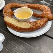 Photo of Bohemian Hall & Beer Garden - Astoria, NY, United States. Pretzel W/ Cheese Sauce. Just amazing
