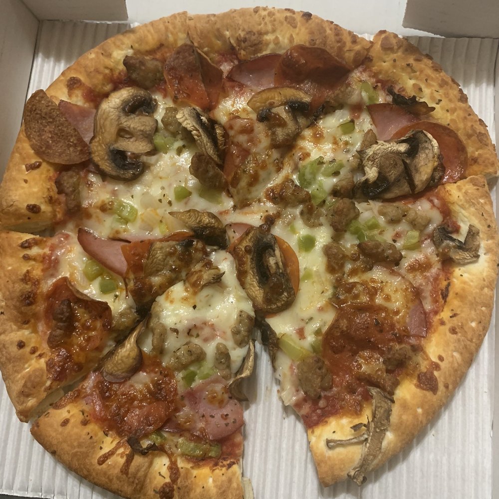 This is how my small pizza arrived. Did the driver take a slice or was this Joe it left the restaurant? Either way not pleased at all!