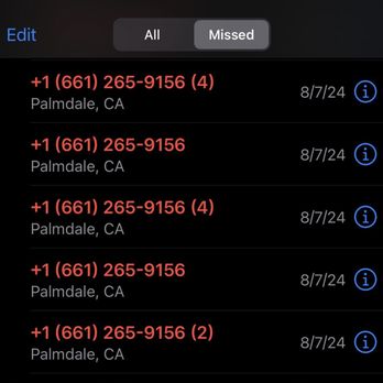 Chase Bank - 12 calls from Chase all within a few minutes - Banks & Credit Unions Near Me - Palmdale, California