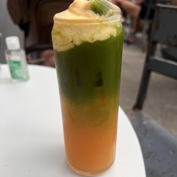 maman - papaya matcha lemonade with papaya coconut lime fruit whip - Bakeries Near Me - Miami, Florida maman - papaya matcha lemonade with papaya coconut lime fruit whip - Bakeries Near Me - Miami, Florida