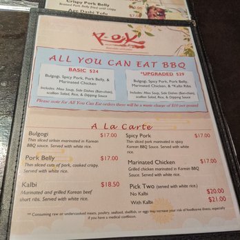 R.O.K. - Menu - Korean Near Me - Lauderhill, Florida