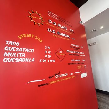 Papi Tacos & Churros - 5/24/25: painted wall menu - Tacos Near Me - Norwalk, California Papi Tacos & Churros - 5/24/25: painted wall menu - Tacos Near Me - Norwalk, California