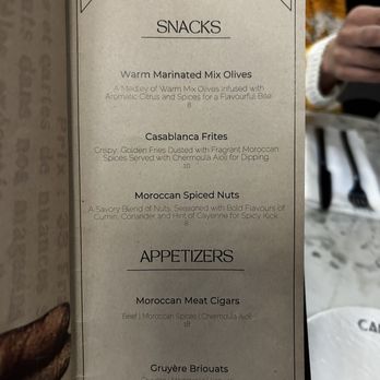 Campaniae - Menu - Moroccan Near Me - Toronto, Ontario