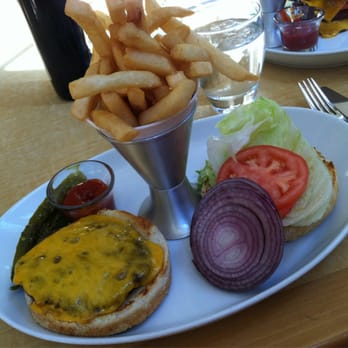 POM Restaurant - $5.95 Angus Burger from Yelp Check in. It was great!!!! Tasty juicy meat and fresh. A super great deal!! I ordered medium - New American Near Me - Indio, California POM Restaurant - $5.95 Angus Burger from Yelp Check in. It was great!!!! Tasty juicy meat and fresh. A super great deal!! I ordered medium - New American Near Me - Indio, California