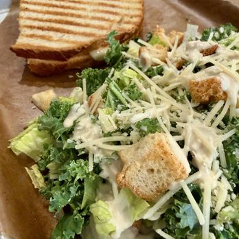 Blackberry Market - Half kale Caesar salad and half sandwich - Cafes Near Me - Glen Ellyn, Illinois