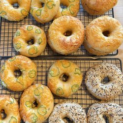 Rinker’s New York-Style Bagels - Jalapeño Cheddar, Cheddar Cheese, & Everything Bagels