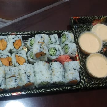 Sushi Meshuga - Sweet potato roll and cucumber roll - Sushi Bars Near Me - Brooklyn, New York Sushi Meshuga - Sweet potato roll and cucumber roll - Sushi Bars Near Me - Brooklyn, New York