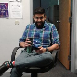 Dynamic Edge Physiotherapy - Mario getting his coffee in before his busy day with patients!