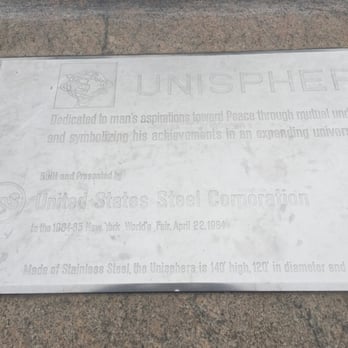 The Unisphere - The Unisphere plaque. - Landmarks & Historical Buildings Near Me - Corona, New York