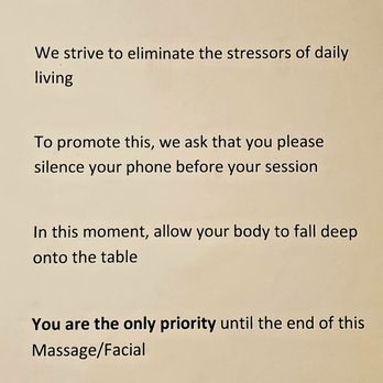 My Spa Joy - Loved this little message. They really prioritize you. They will do their best to accommodate. - Massage Near Me - Houston, Texas