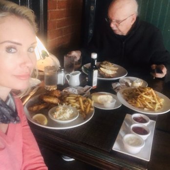 Shamus Restaurant - Myself with my grandfather enjoying our food and environment at Shamus! We will be return customers! - New American Near Me - Lockport, New York