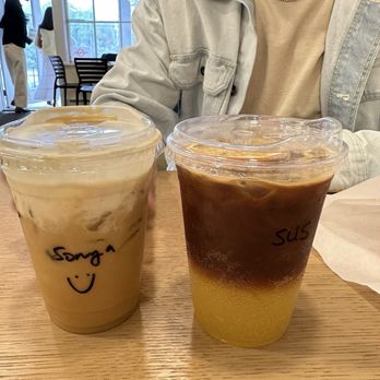 Neighbors Coffee - Iced summer date (left) Valencia Spritz (right) - Coffee Roasteries Near Me - Rockville, Maryland Neighbors Coffee - Iced summer date (left) Valencia Spritz (right) - Coffee Roasteries Near Me - Rockville, Maryland