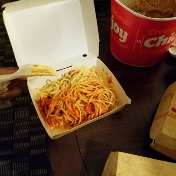 Jollibee - Mixing the jolly spaghetti. Chicken joy about to be devoured too. - Chicken Shop Near Me - Jacksonville, Florida