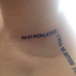 VB Tattoo - Den anden (kun romertal!) lavet af Martin