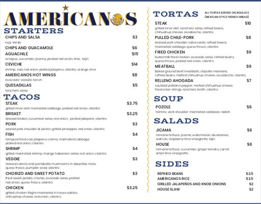 Menu photo 8 Americanos Chicago, IL Menu photo 8 Americanos Chicago, IL