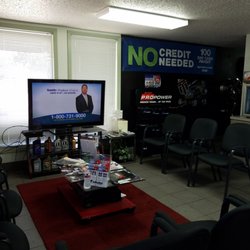 Kwik Kar - Cold water bottles and a nice TV while you wait. Not bad.