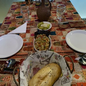 Kavkaz Cuisine & Restaurant  - BBQ salad and bread loaf - Pop-Up Restaurants Near Me - Vaughan, Ontario