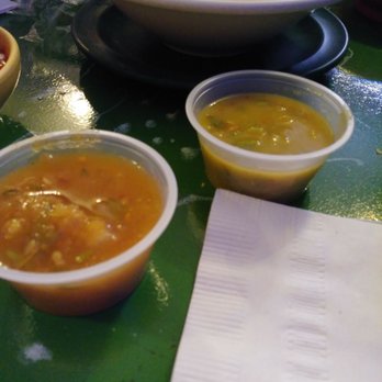 Los Zacatecanos - Jalapeno salsa, medium salsa and large cheese dip - Mexican Near Me - Sweetwater, Tennessee