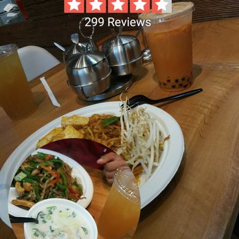 55 Thai Kitchen - Tom kha with tofu, drunken noodles with chicken, pad Thai with tofu, mango iced tea and Thai tea with bobba. All finger licking good! - Thai Near Me - San Diego, California 55 Thai Kitchen - Tom kha with tofu, drunken noodles with chicken, pad Thai with tofu, mango iced tea and Thai tea with bobba. All finger licking good! - Thai Near Me - San Diego, California