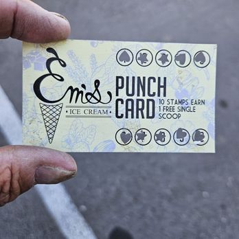 Em’s Ice Cream - Time to redeem my punch for free ice cream - Ice Cream & Frozen Yogurt Near Me - Wheat Ridge, Colorado