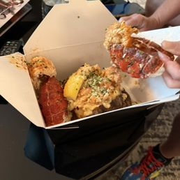 The Mac daddy two lobster tail $55 and was awesome. The Mac daddy two lobster tail $55 and was awesome.