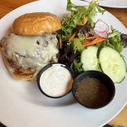 Roast beef burger special on a Monday Roast beef burger special on a Monday