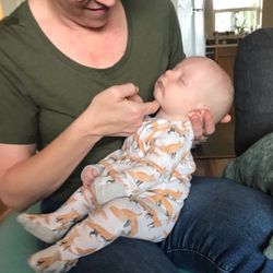 Holland Wellness - Working on this little cutie's oral resting posture while he naps peacefully