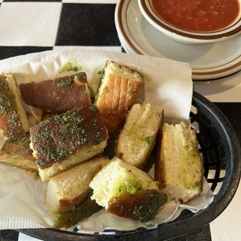 Piccolino - Free bread and warm pasta sauce.  Warning:  Don't eat all before the delicious main meal!!! - Italian Near Me - Santa Fe, New Mexico