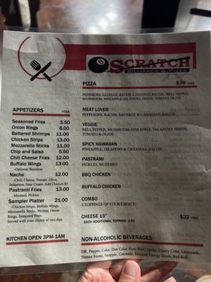 Menu photo 2 Scratch Billiards Bar & Grill La Mirada, CA Menu photo 2 Scratch Billiards Bar & Grill La Mirada, CA