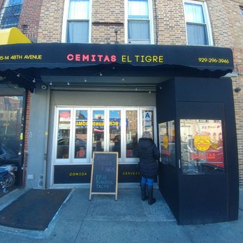 Cemitas El Tigre - The exterior.  Hurray fisheye lens... - Mexican Near Me - Sunnyside, New York