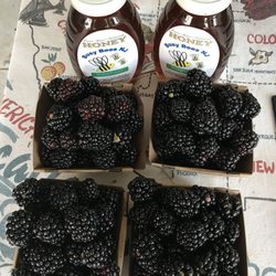 Littleworth Tree Farm - Blackberries can be ordered. Local honey available.