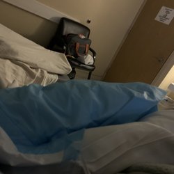 JFK Memorial Hospital - IV infiltration. Removal and elevation. Warm compress wrapped around my swollen arm.