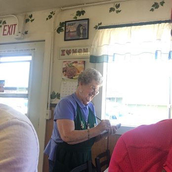 Mom's Kitchen - Mom smiling at customers while taking their order! She's beautiful!!! - Diners Near Me - North Bend, Oregon